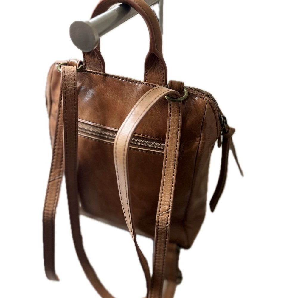 The Sak Backpack Loyola Tobacco Floral Convertible Small Leather Backpack - Picture 4 of 11